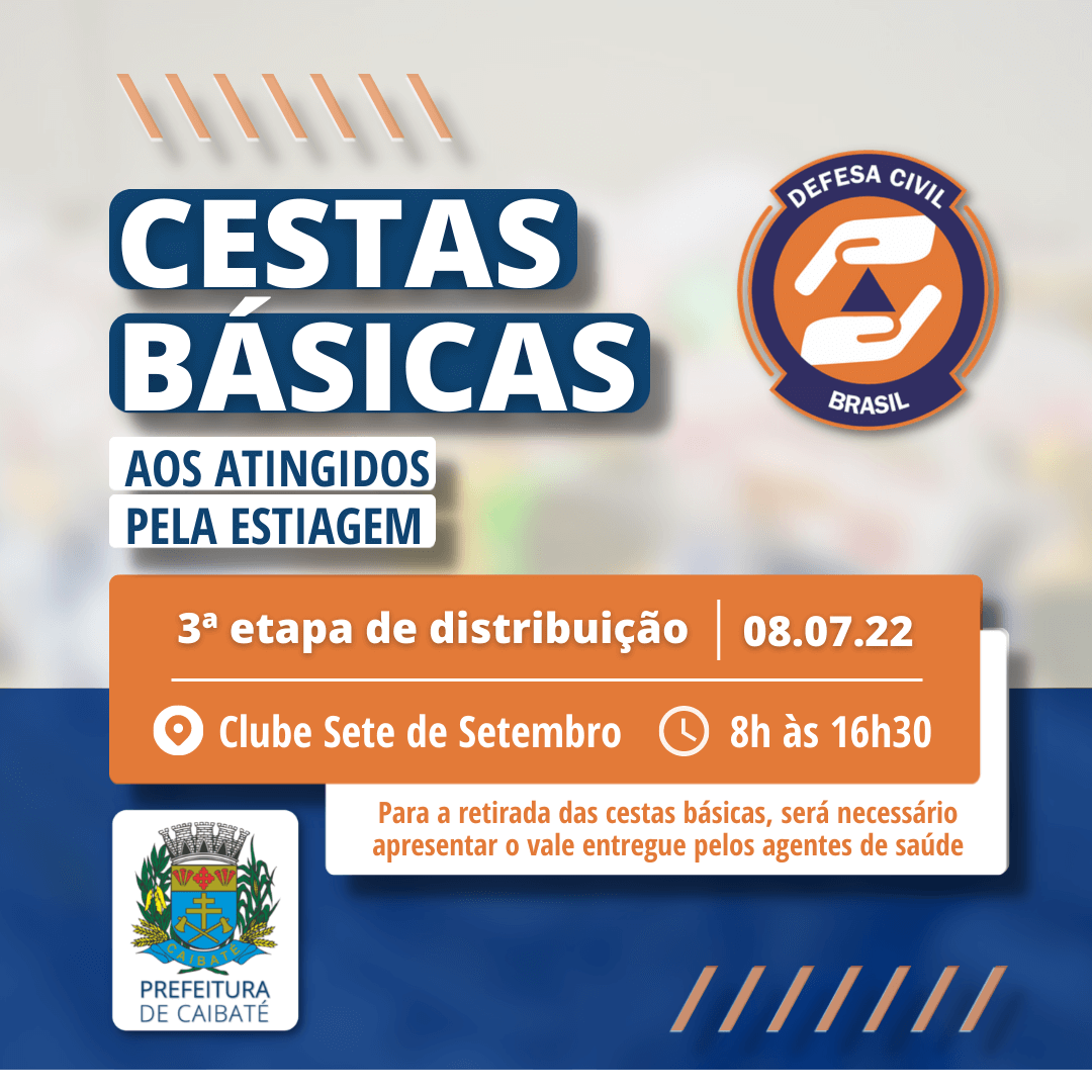 TERCEIRA ETAPA DE ENTREGA DE ALIMENTOS PARA ATINGIDOS PELA ESTIAGEM SERÁ NESTA SEXTA-FEIRA 